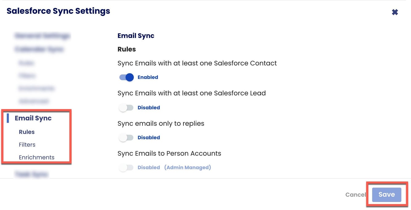 How do I set up and use Email Sync?